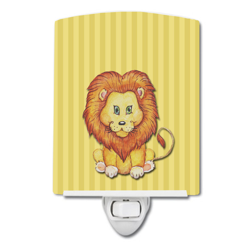 Éclairage de nuit en céramique lion