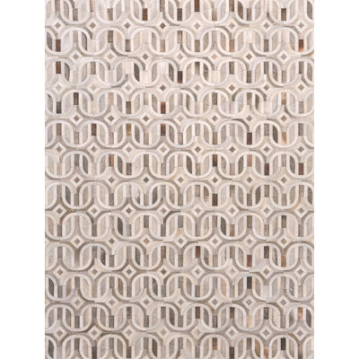 Natural Hide Cowhide Geometric Indoor Rug