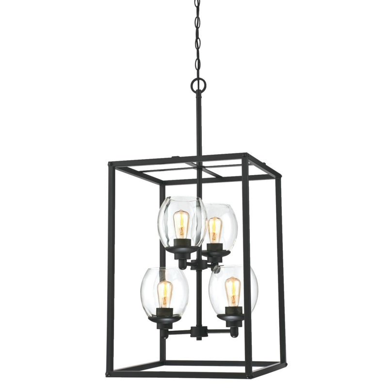 Lustre rectangulaire lanterne 4 lumières Burwood