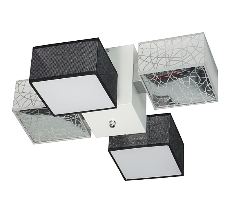 Miranda Semi Flush Mount, Light Brown, Silver and anthracite