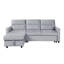 Canapé-lit modulaire réversible en velours de 81,5 po avec méridienne de rangement et poche latérale-1350420983