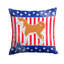 Coussin intérieur/extérieur bleu/rouge uni à motif patriotique-905682310