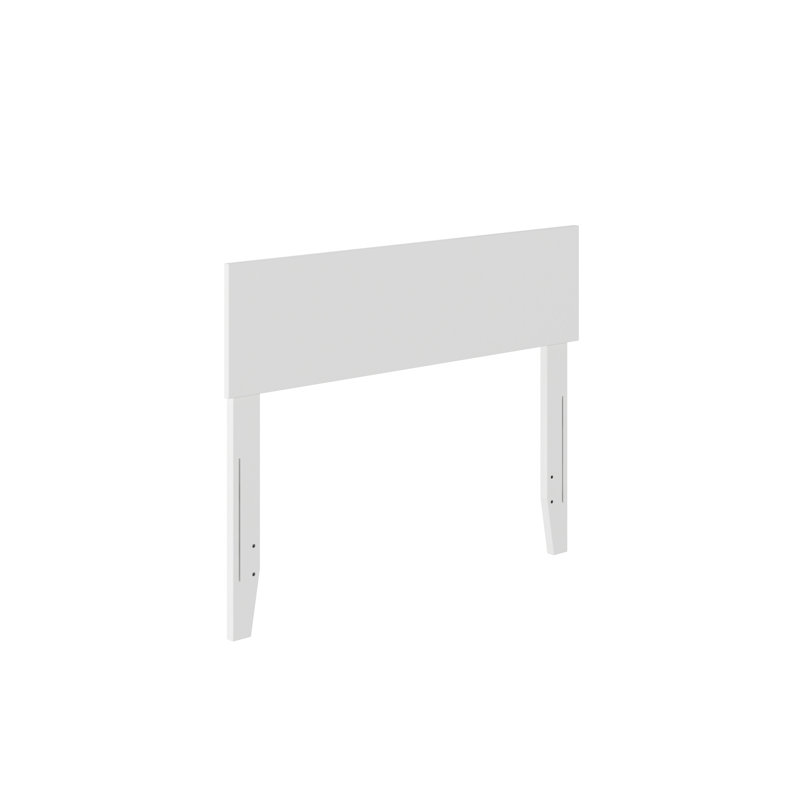 Tête de lit en bois massif Daurice, Lit simple, Blanc