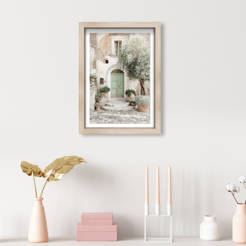 Mint Door I Shadowbox Architecture Print by Oliver Gal, Black Frame, 10 x 15, 11.5"H x 16.5"W, Black Shadowbox