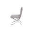 Ensemble de 2 chaises d'appoint en velours gris clair et finition chromée Daire