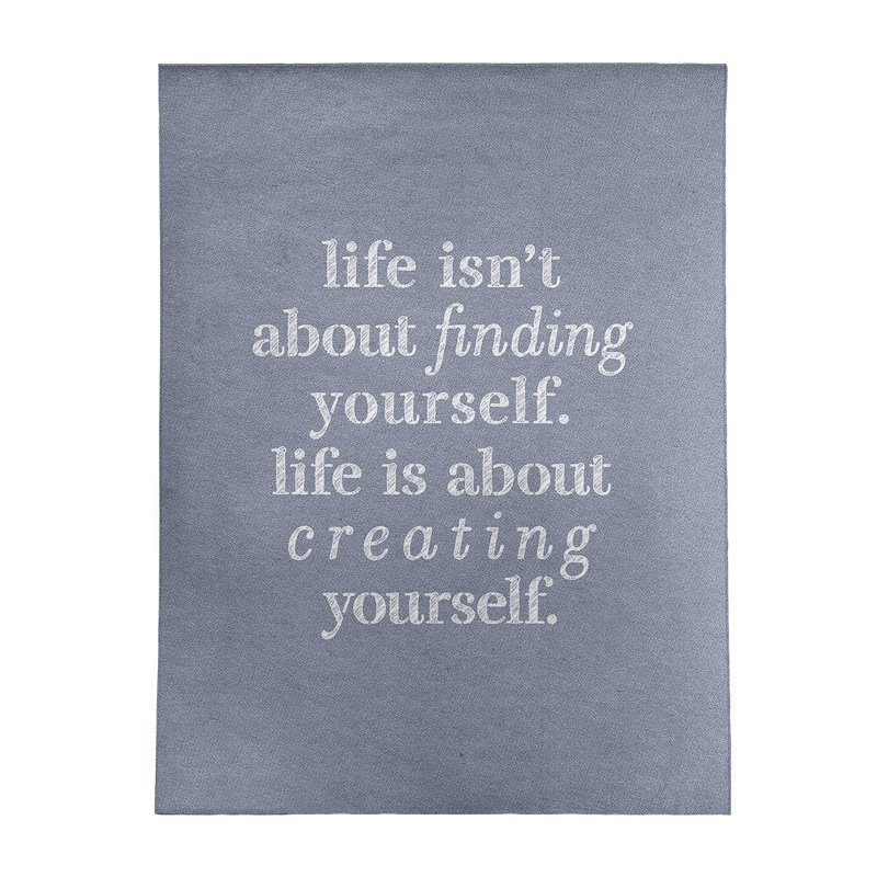 Tapis en chenille de polyester Quotes, Rectangle 9 pi x 12 pi