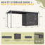 6'x4' Outdoor Open-sided Storage Shed