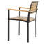 Chaises d'extérieur - et noir, bois, moderne pour la cour arrière de style patio + minimaliste