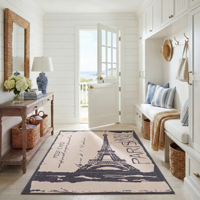 Tapis intérieur/extérieur beige Fleming