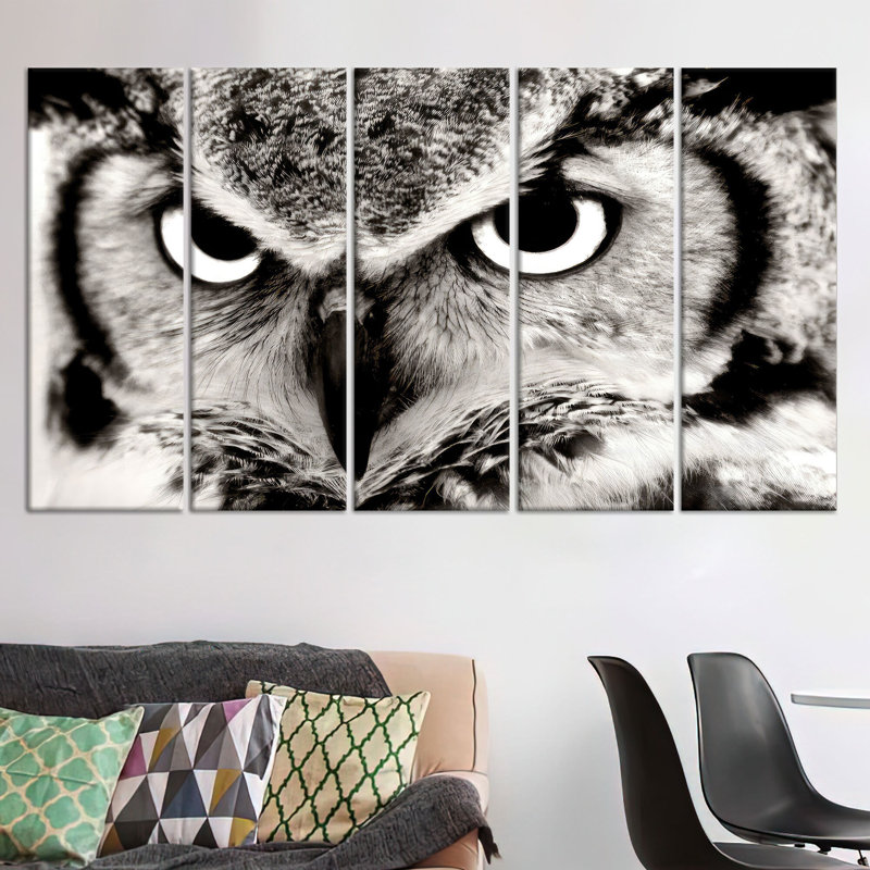 Élégante œuvre d'art sur toile en verre trempé noir et blanc, toile tendue 5P, H : 43,3 x L : 78,7 pouces