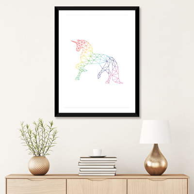 Rainbow Unicorn - impression d'art graphique