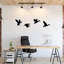 Art mural en métal «Duck & Deer Mountain» - décor de scène de nature sauvage - silhouette de forêt - suspension murale rustique d'extérieur - chalet à la maison - sculpture en métal industrielle moderne - pièce d'art spectaculaire-2123760071