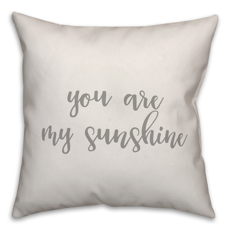  Coussin You are My Sunshine, Blanc, Housse de coussin