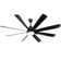 72 Inch Large Ceiling Fans With Lights And Remote Control 6 Wind Speed DC Motor Black For Living Room