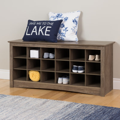 Everlene 18 Pair Shoe Storage Bench