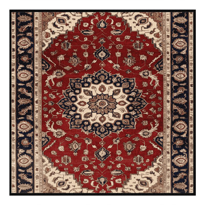 Machine Washable Persian Black Area Rug
