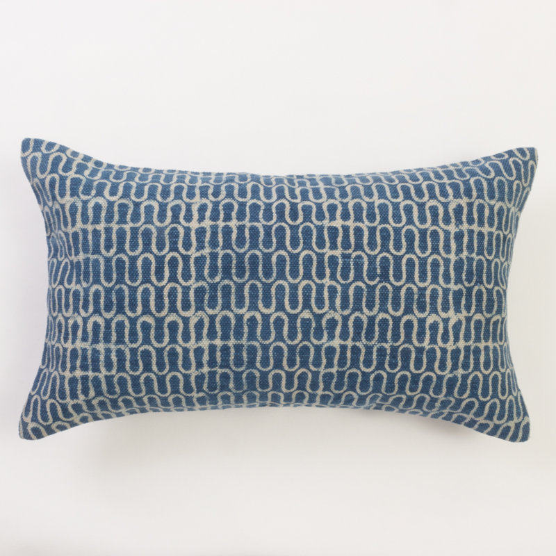 Geometric Cotton Blend Throw Pillow