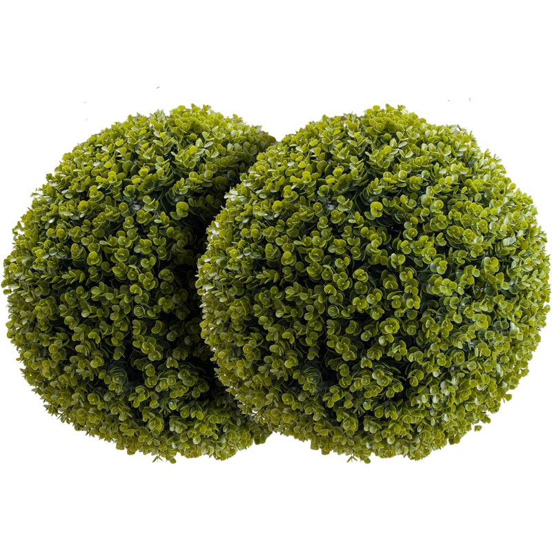 Topiary Ball 2 Pcs, Artificial Cedar Topiary Balls Garden Spheres Decorative Balls for Outdoor Patio Garden and Indoor, Wedding Decoration