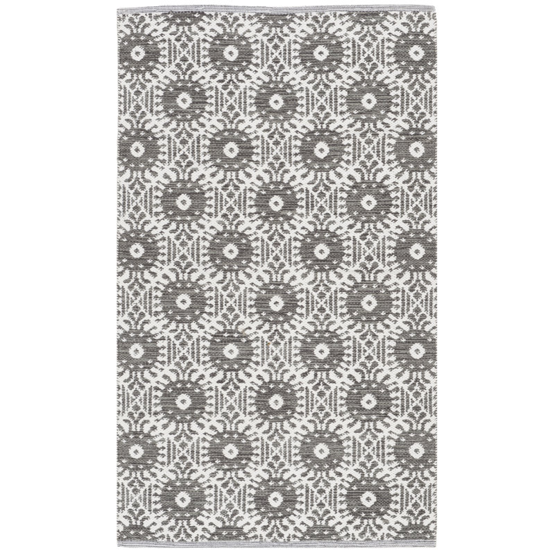 Tapis géométrique tissé à la main Clemence, Rectangle 3 pi x 5 pi