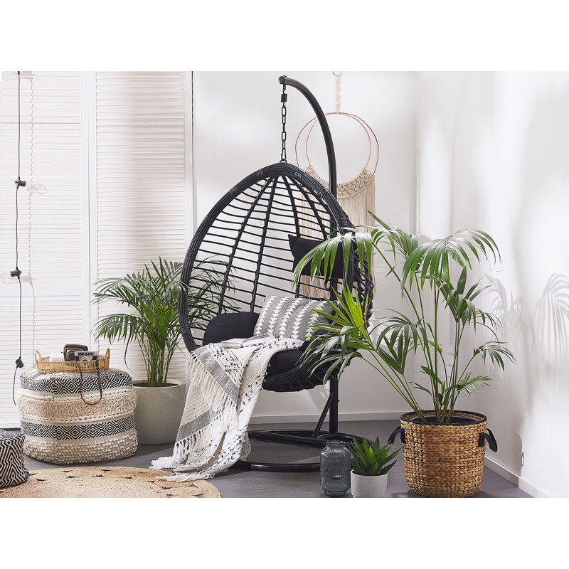Lia Tollo Swing Chair with Stand, Black
