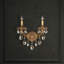 Milano 2 Light 13.5in x 15.5in Wall Sconce in Florentine Bronze with Clear Heritage Handcut Crystals-114751342-114751346