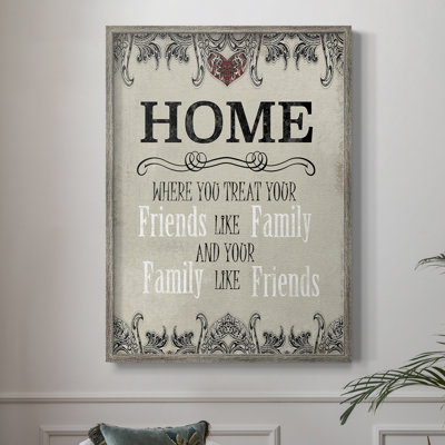 Home Framed Print - Solid Wood