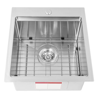17×19In Stainless Steel Kitchen Sink Workstation Sink With Cutting Board