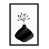 Toile avec cadre flottant noir