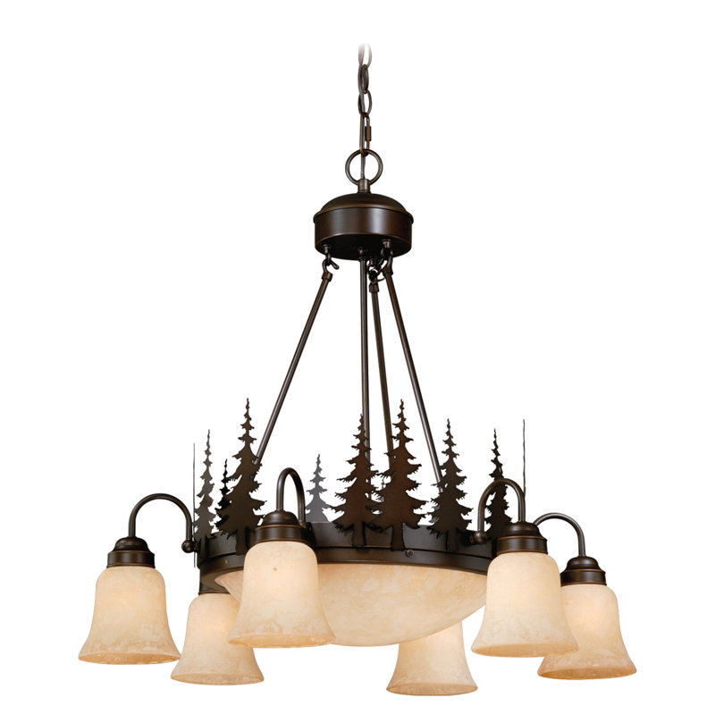 Kynslea 9 - Light Steel Dimmable Classic / Traditional Chandelier, Tree