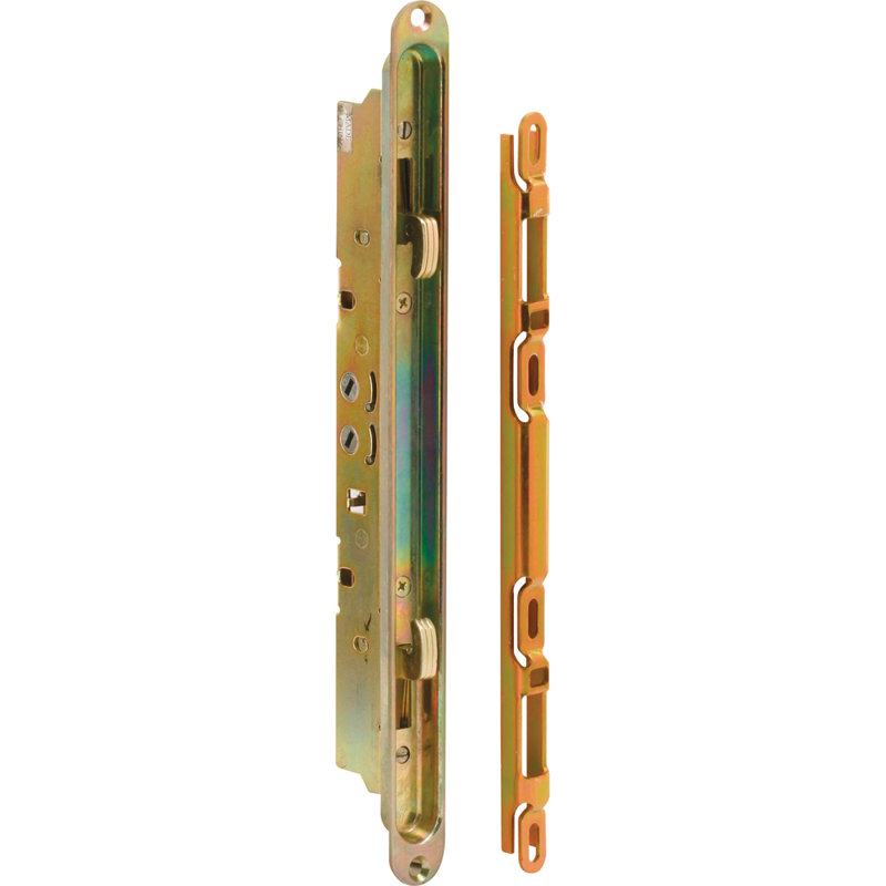 Multi-Point Mortise Latch And Keeper, 12 In. Mounting Holes, 17.38" H x 3.82" W x 1" D