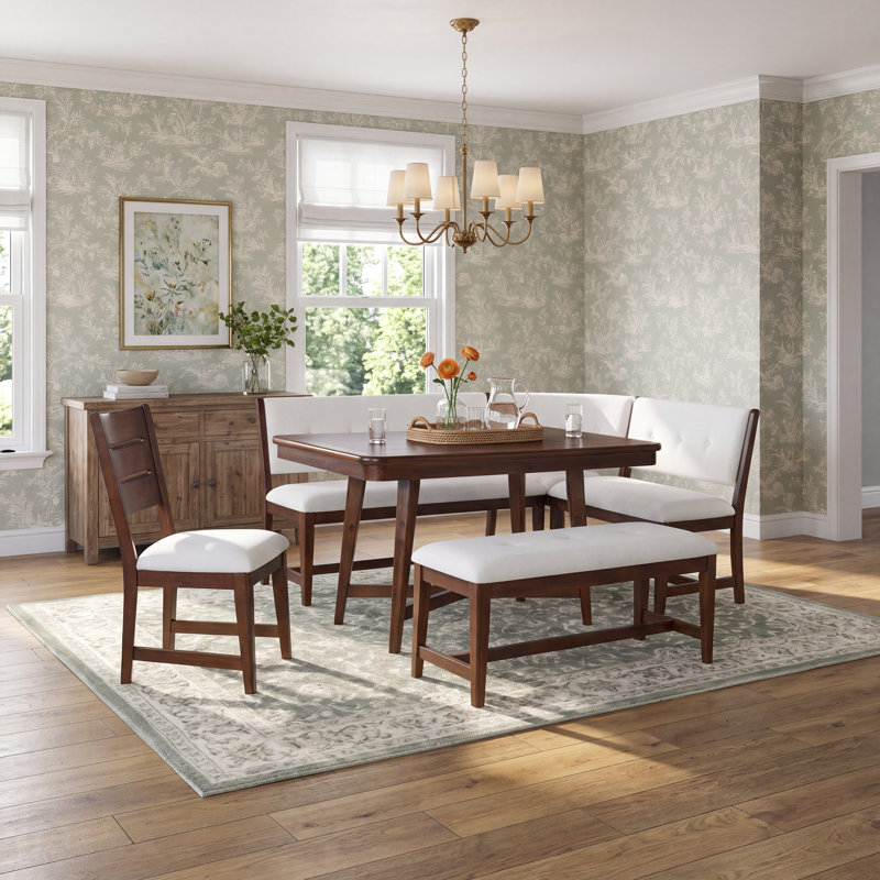 Brae Giddeon 4 Piece Nook Dining Set