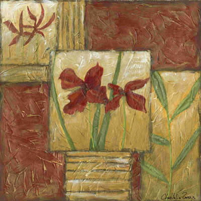 Collage de laque rouge III