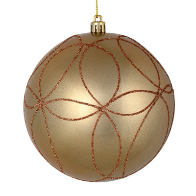 Ornement boule bonbon avec cercle scintillant