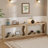 63" Farmhouse Console Table with Storage, Narrow Entryway Sofa Table with Woodgrain-713681284
