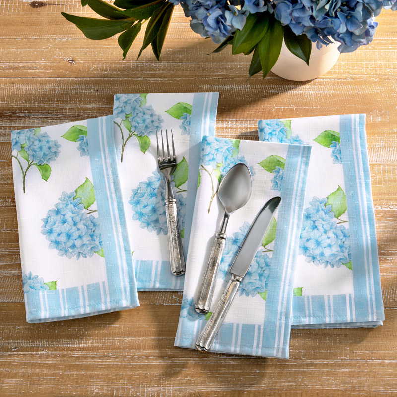 Farrand Hydrangea Garden Floral Cloth Napkins