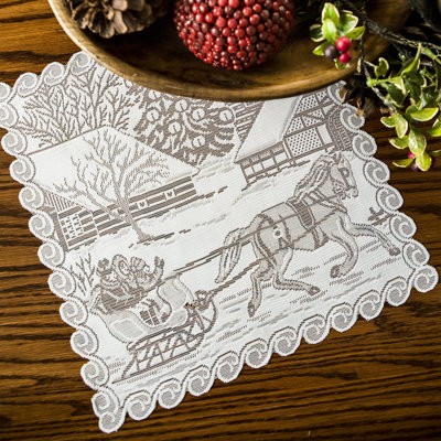 Shanks Polyester No Pattern Square Doily