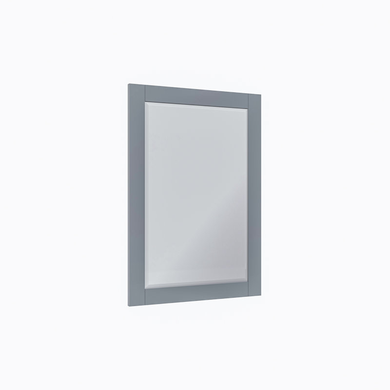 Bernharda 22 in. W x 32 in. H Modern & Contemporary Rectangular Framed Surface-Mount Bathroom Vanity Mirror in Charcoal Gray
