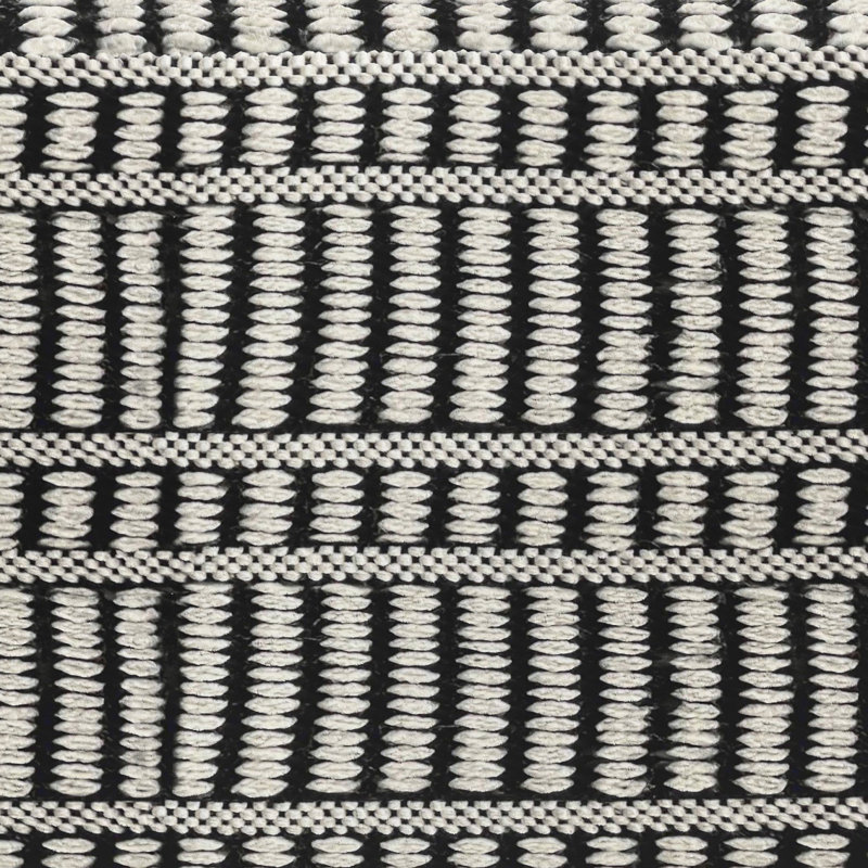 Safford 20"W Woven Recycled Polyester Upholstered Indoor/Outdoor Square Pouf, White