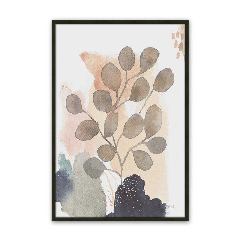 Feuilles harmoniques IV, H 15 po x l 12 po, Noir satiné