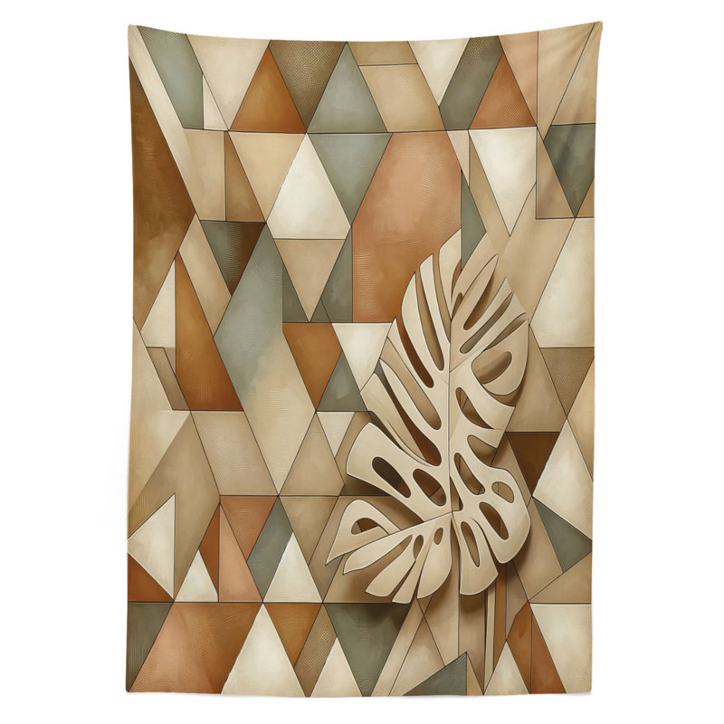 Muntz Rectangle Geometric Polyester Tablecloth, 84" x 58"