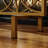 Golden Fireplace Screen With Circular Design