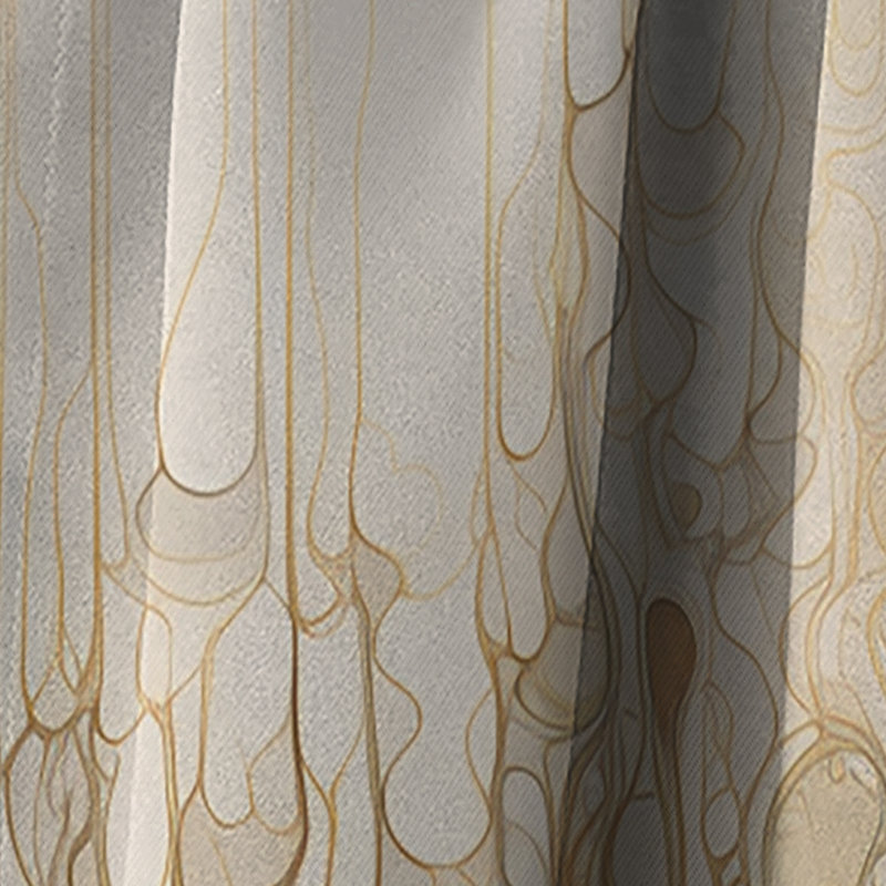 Blue Minimalism Enchantment - Abstract Marble Curtain - Velvet Blackout Marble Curtain - 1 Panels, 52" W x 95" L