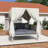 Outdoor Patio Sunbed With Curtains-614334441