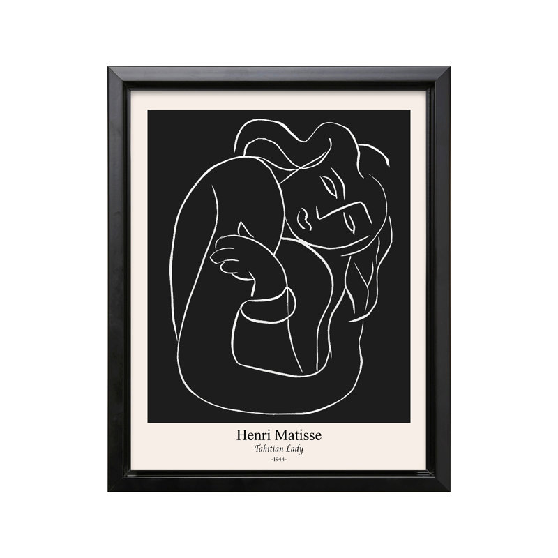 Henri Matisse - Dame de Tahiti, Black Framed, Poster, 16"H x 20"W