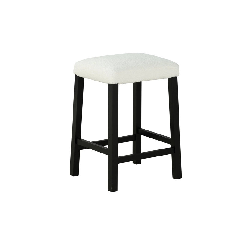 L 36,4 po et l 18,4 po transitionnel 3 pièces Comptoir Ht. Ensemble de table avec USB, noir / blanc / ivoire
