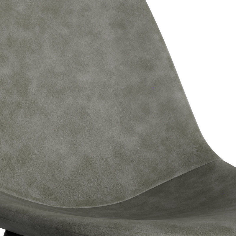 Chaise d'appoint en cuir Kody Vegan, Cuir végétalien gris ardoise