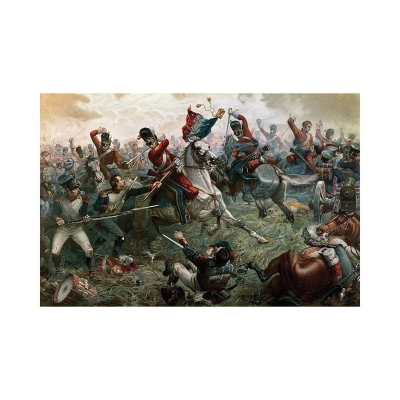 Battle Of Waterloo, 18th June 1815, 1898 by William Holmes Sullivan - Wrapped Canvas Print, 20.32 cm H x 30.48 cm W