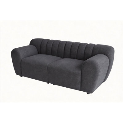 Glamour Contemporary Vertical Channel Tufted Sofa