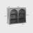 Modern Two-door Wall Cabinet with Featuring Three-tier Storage-129252792