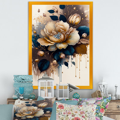 Art sur toile rose et brune